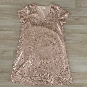 Altar’d State Rose Gold Sequin Dress